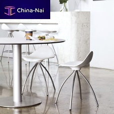 Contemporary stool ONDArubberstainless steel basechrome steel base