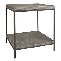 Contemporary side table wmetalfabricmetal base