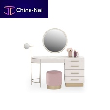 Contemporary dressing table Blush lacquered woodbacklit1-seat