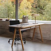 Free-standing desk DRAFT KUNIS BRESCIAcontemporarysolid woodmarble