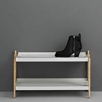 Contemporary shoe rack SKOashsteel