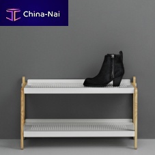 Contemporary shoe rack SKOashsteel