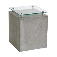 Contemporary table COLEO ESSENZIALEglassconcrete baserectangular