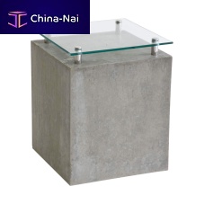 Contemporary table COLEO ESSENZIALEglassconcrete baserectangular