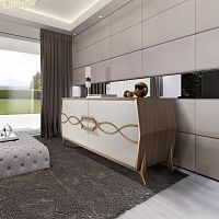 Contemporary sideboard AN 102Alacquered woodwith swing doors4-legged