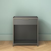 Contemporary bedside table DITAlacquered woodsheet metalanodized aluminum