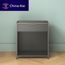 Contemporary bedside table DITAlacquered woodsheet metalanodized aluminum