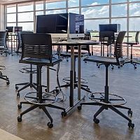 Contemporary table BARRONsteelwiresteel base