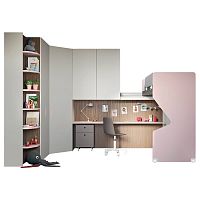 Wall bed SLIDEsinglecontemporarywith writing desk