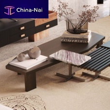 Contemporary coffee table Escarpawood veneerwood veneer basehome
