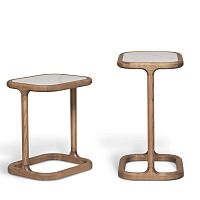 Contemporary side table BELLAGIOashmarbleash base