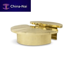 Original design coffee table MYTHpolished brasspolished brass basefor school