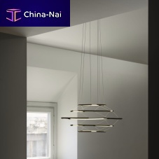 Contemporary chandelier DROP 5aluminumcommercialgeometric