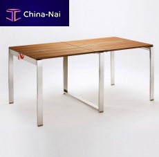 Contemporary table QUI PACKteakrectangularfolding