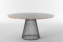 Contemporary table CARLINOsteelsteel baseround