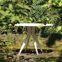 Contemporary table OUTLINEwoodenrectangularround