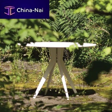 Contemporary table OUTLINEwoodenrectangularround