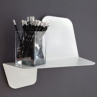 Wall-mounted shelf FLAP MENSOLAcontemporarysteelwhite