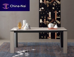 Contemporary table PRINCElacquered metalrectangularextending
