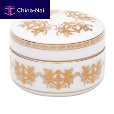 Porcelain storage box RITZ IMPERIALwith lid