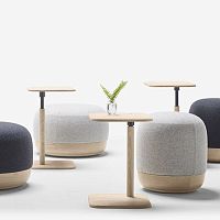 Contemporary side table EGONoakwooden baserectangular