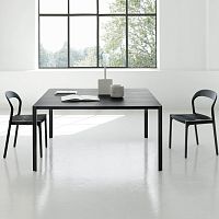 Contemporary table GRAFTaluminumwoodenaluminum base