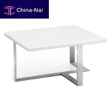 Contemporary coffee table MOONlacquered woodsteelrectangular