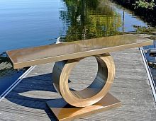 Contemporary sideboard table TURBINEthermo-lacquered steelpowder-coated steel baserectangular