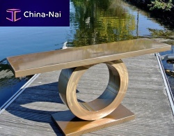 Contemporary sideboard table TURBINEthermo-lacquered steelpowder-coated steel baserectangular