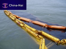 Pollution control boom floatingsheltered waters