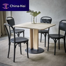 Contemporary table STAMashcast iron baseash base