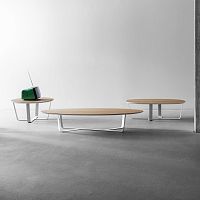 Contemporary coffee table Binooakwalnutlacquered wood
