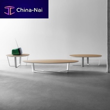 Contemporary coffee table Binooakwalnutlacquered wood