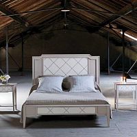 Double bed 11000 Lit Quartettraditionalwith headboardwooden
