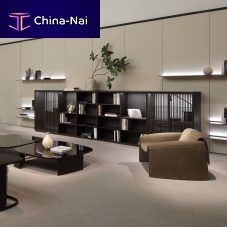 Contemporary living room wall unit CODElacquered woodglassmelamine