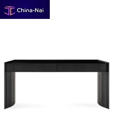 Contemporary sideboard table ATHUSglassash baserectangular