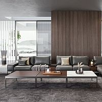Contemporary coffee table Italian walnutsolid woodwenge