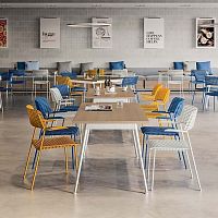 Contemporary dining table THREEwoodenoakmelamine