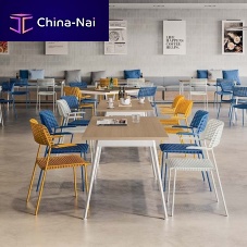 Contemporary dining table THREEwoodenoakmelamine