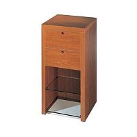 Contemporary side table 45/MBtempered glasswooden basesquare