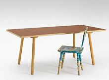 Contemporary table MT2linoleumwooden baserectangular