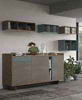 Contemporary sideboard CLOVERwoodenwith shelfmodular