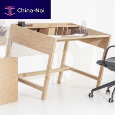 Contemporary desk TORTAoakAmerican walnutergonomic