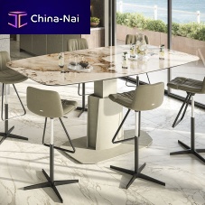 Contemporary table AVIATOR ceramicsteel baserectangular