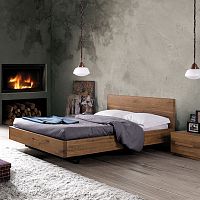 Double bed RESTcontemporarywith headboardoak