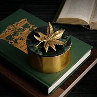 Brass storage box HEMPmarblewith lid
