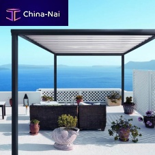 Wall-mounted pergola PERGOL'AIR EASYaluminumwith mobile slatsbioclimatic