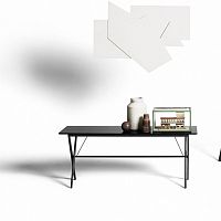Contemporary sideboard table oakpainted steeloak base