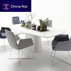 Contemporary table CONICMDFsolid woodwalnut