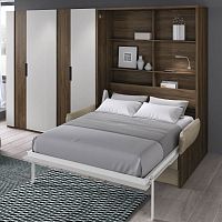 Wall bed Cosmo by EOS. 044 doublecontemporarywith wardrobe